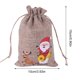 thumbnail image 2 of Bolsa De Regalo De Lino De Navidad, Joyería De Papá Noel, Bolsa De Regalo De Almacenamiento De Dulces De Chocolate Para Niños, Decoración De Fiesta De Navidad 10 Uds. Methold HA042679-06, 2 of 6