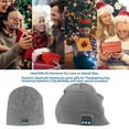 thumbnail image 6 of HESHENG Bluetooth 5.0 Beanie Wireless Music Listening Handsfree Headphone Hat Winter Warm Knitted Cap, Dark Grey, 6 of 11