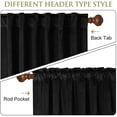 thumbnail image 4 of ZXNYH Black Velvet Curtains 84 inches Long - Thermal Insulated Sliding Door Curtains Privacy Separating Wall Divider Partition for Apartment/Home Office, Black, W100 x L84 inches, 1 Panel, 4 of 8