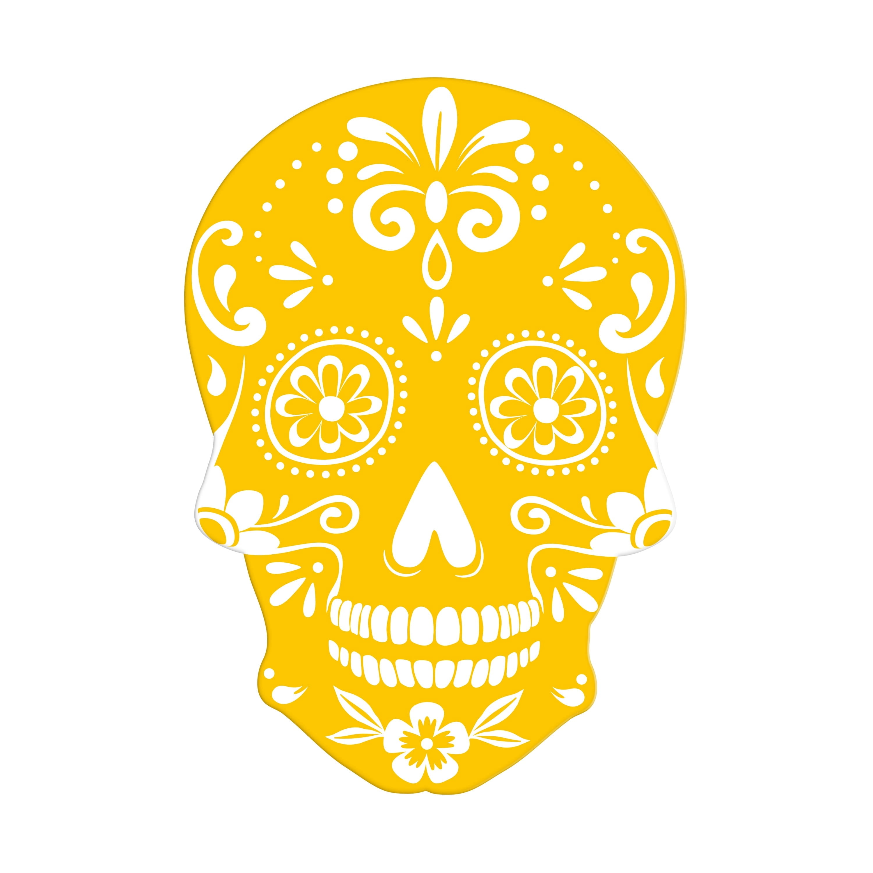 Paper Skull Cutouts Decoration, Multicolor, 12 Pieces, Halloween by Way To Celebrate