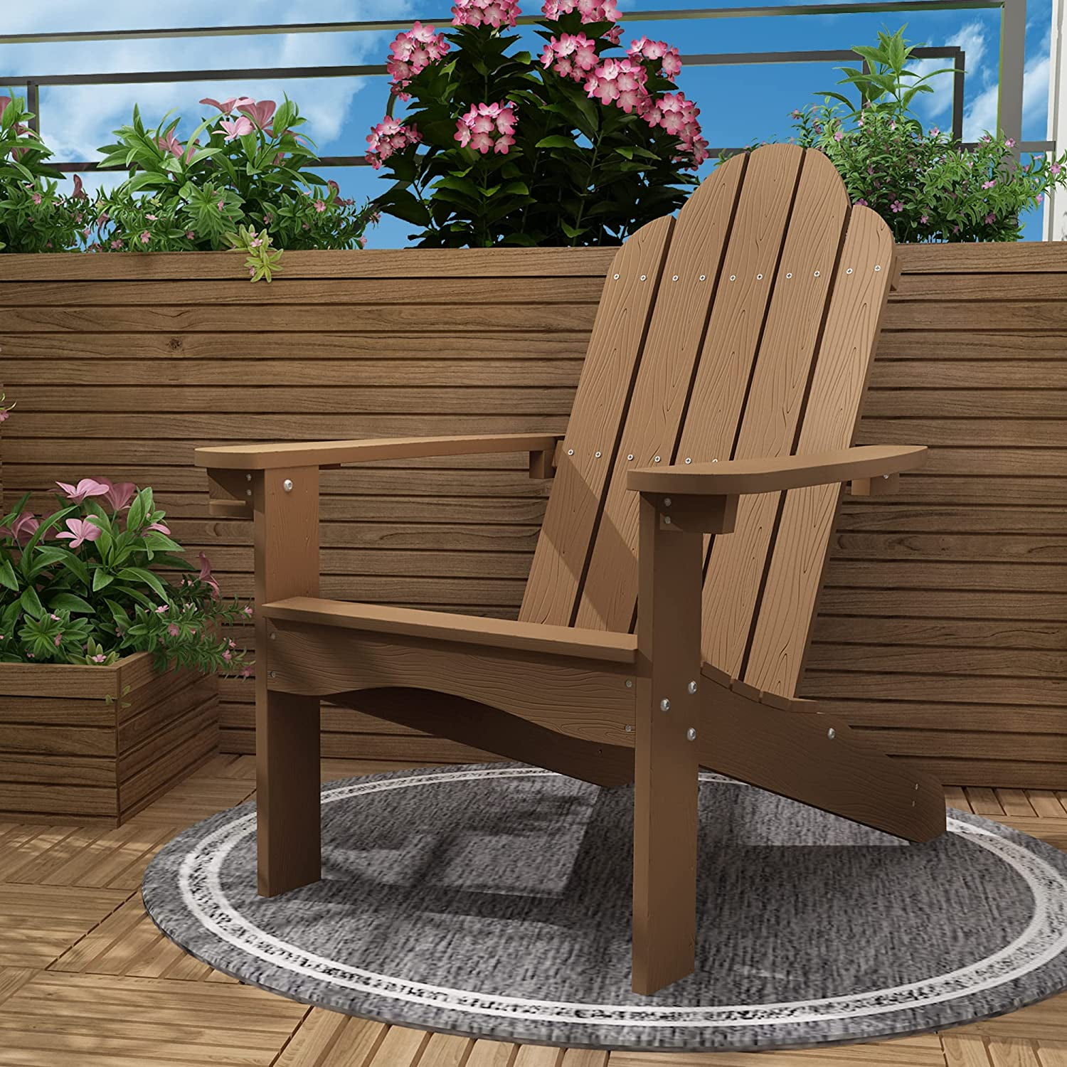 LUE BONA Adirondack Chair, Polywood Composite Adirondack Chairs with