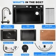 thumbnail image 7 of Durable Stainless-Steel Sink - Sleek and Stylish, Corrosion and Rust-Resistant Kitchen Sink for Modern Kitchens (Gun Black), 7 of 7