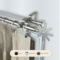 thumbnail image 2 of Aelia 13/16" Double Bay Window curtain rod Adjustable 20"-36", 38"-72" - Satin Nickel,(ABay-60-5D), 2 of 4