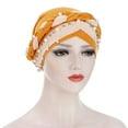 thumbnail image 2 of iHPH7 Head Wraps for Women Hair Turban Chemo Headwear for Women Cancer Headwear for Women Chemo Scarf for Women Head Wrap, Yellow One Size, 2 of 5