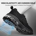 thumbnail image 5 of SPIEZ Composite Toe Shoes for Men Work, Safety Shoes Lightweight Slip Resistant Air Cushion Running Shoes Puncture Proof Tread Sneakers,Black Size 10, 5 of 10