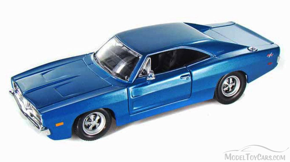 1969 DODGE CHARGER R/T BLUE 1:25 DIECAST MODEL CAR BY MAISTO 31256 