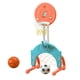 thumbnail image 2 of Juego de aro de baloncesto para niños con fútbol, ​​juguete interior y exterior, actividad de altura ajustable, juguete deportivo para niños, regalo d Bucle azul naranja, 2 of 9