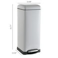 thumbnail image 3 of happimess Betty Retro 8-Gallon Step-Open Trash Can, Gloss Gray, HPM1007C, 3 of 10