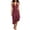 Wine, variant on YuXingFu Vacation Dresses for Women Maxi V-Neck Plus Size Womens Dress Sleeveless Solid Color Long Casual Summer Yellow S