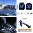 thumbnail image 5 of Yuyamidu Purple Butterfly Car Seat Covers Full Set of 16 Fashion Steering Wheel Cover Seatbelt Pads Coasters Sunshade Rear View Mirror Cover Key ChainGear Shift Cover Hand Brake Cover Universal Fit, 5 of 7