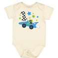thumbnail image 3 of Inktastic Happy 1st Birthday Blue Racing Car Boys or Girls Baby Bodysuit, 3 of 5