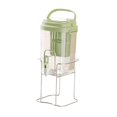 thumbnail image 2 of Contenedor de dispensador de bebidas contenedor recipiente toque equipado con conveniente cañón de bebidas de gran capacidad para el refrigerador de Verde, 2 of 9
