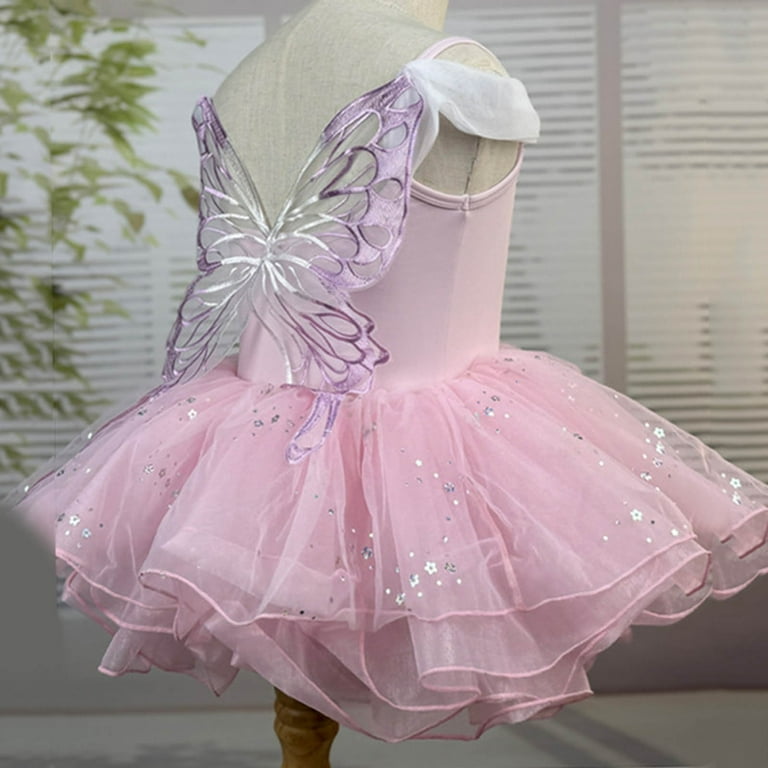 TOOYOU Girls Romper Summer Butterfly Solid Color Suspender Jumpsuit  Training Dress For Performance Girls Princess Dress Romper Breathable  Playsuit Bodysuits For Toddler ,Size 2-3 Years Light Pink - Walmart.com