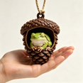 thumbnail image 5 of 3D Frog Acorn Ornament, Woodland Christmas Decor with Realistic Animal Figure, Resin Hanging Ornament for Christmas Tree, Home, Party Decor 2026 New, 5 of 5