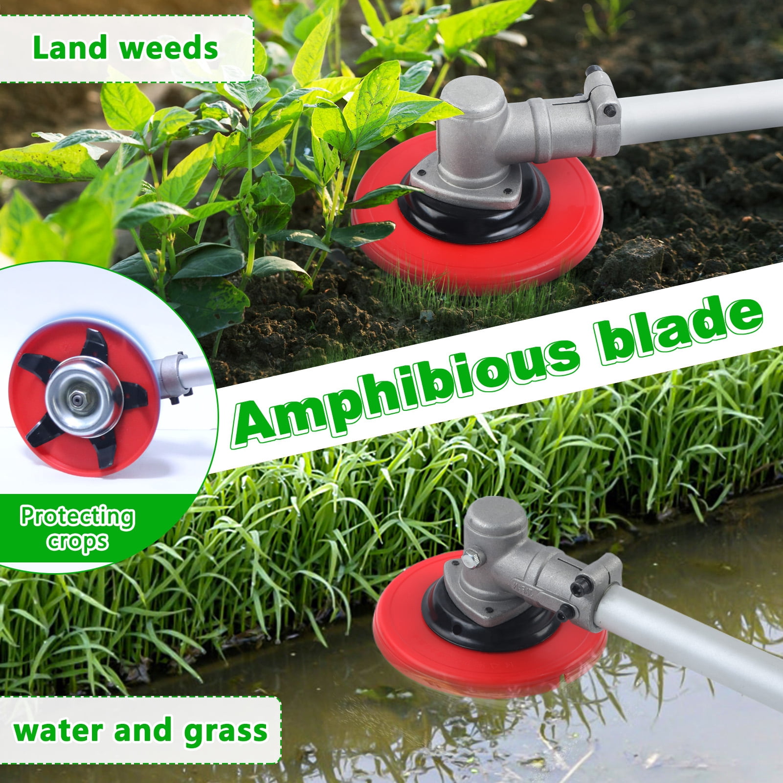 Heavy Duty 52cc Gas Weed Eater, 2-Stroke 2.3KW Brush Cutter & Hedge Trimmer, 1.2L Fuel Tank Long Runtime, 8-in-1 Gardening Kit for Large Properties