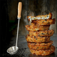 thumbnail image 3 of 2X Molde de acero inoxidable para hacer pasteles de cocina Molde para hamburguesas de carne Cuchara manual para carne frita para el hogar, 3 of 8