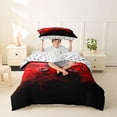 thumbnail image 3 of meiyoeat Neon Green Smoke Gaming Twin Bedding for Boys Teens, Video Game Gamer Duvet Cover Set, Black Red, Gamepad Reversible 2-Piece, 1 Duvet Cover and 1 Pillowcase, 3 of 7