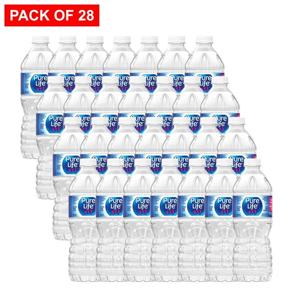 Pure Life 100% Natural Spring Water, 28 Bottle Count, 500ml
