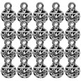 thumbnail image 1 of Silver Alloy Charms for Jewelry Making 20Pcs DIY Hollow Balls for Decoration, 1 of 5