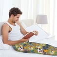 thumbnail image 4 of Uemuo Hawaiian Style Pattern Men's Wide Leg Palazzo Lounge Pants with Pockets Light Weight Loose Comfy Casual Pajama Pants-Medium, 4 of 9