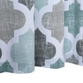 thumbnail image 6 of 2 Pcs Morocco Print Tier Curtains, Rod Pocket Cotton Blend Room-Darkening Short Curtain, 6 of 7