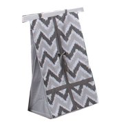 Bacati Ikat Diaper Stacker, Zigzag Grey