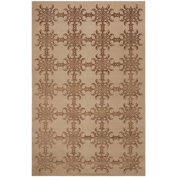 SAFAVIEH Martha Stewart Tracery Floral Area Rug, Rose/Wood, 5'6" x 8'6"