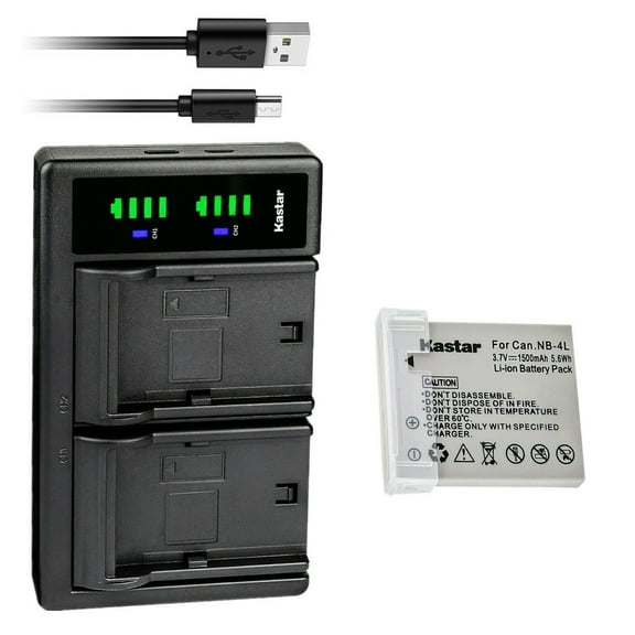 Kastar 1-Pack Battery and LTD2 USB Charger Replacement for Canon PowerShot ELPH 300 HS, PowerShot ELPH 310 HS, PowerShot ELPH 330 HS, VIXIA mini, IXY Digital 10, IXY Digital 40, IXY Digital 45 Camera
