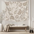 thumbnail image 5 of Khaki Fruit Large Tapestry for Bedroom Wall Hanging Tapestry, Country Retro Floral Botanical Plant Ceiling Backdrop Tapestries Poster Blanket Wall Decor for Teens Room Living Room Dorm 85" x 90", 5 of 8