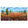 thumbnail image 2 of Coquelicots Rouges Aquarelle Champ - Grande Fleur Art Mural sur Toile, 2 of 3