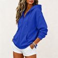 thumbnail image 5 of Zip Up Hoodie Women 2026 Long Sleeve Fall Winter Oversized Sweatshirts Zipper Oversized Cute Jackets with Pockets, 5 of 7
