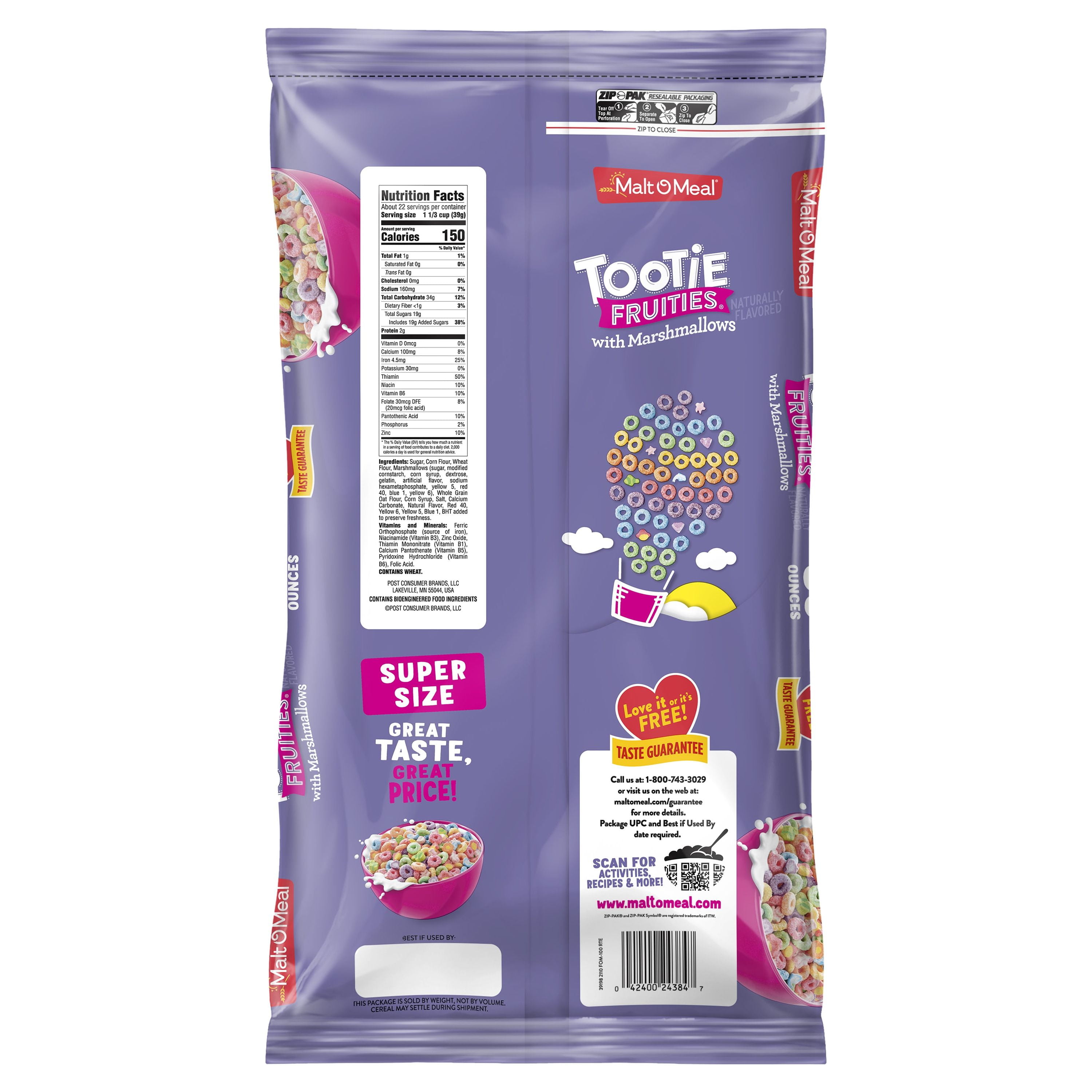 Tootie Fruities Cereal: Fruity & Crunchy Loop-Shaped Cereal