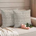 thumbnail image 2 of Beige Black Striped Outdoor Waterproof Pillow Covers, Abstract Modern Art Irregular Stripe Decorative Square Throw Pillowcase Sofa Cushion Sham for Patio/Couch/Chair, 20"x20" 2 Pack, 2 of 8