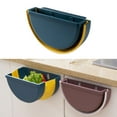 thumbnail image 5 of Cubo de basura plegable de plástico, para colgar en la pared, ideal para el hogar y la cocina (café), 5 of 5