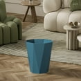 thumbnail image 6 of AuroraX Blue Wastebasket Small Stylish 1.9 Gallon Solid Trash Can Modern Plastic Garbage Bin for Dormitory Bedroom Office, 6 of 8