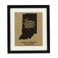 thumbnail image 3 of Darling Souvenir Home Sweet Home Burlap Print Wall Decor Indiana Map Personalized Housewarming Gift-Burlap Print Only(8 x 10 Inches), 3 of 3