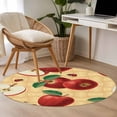 thumbnail image 4 of Round Rug 4Ft Washable Non-Slip, Farmhouse Apples Circle Area Rugs for Living Room Bedroom, Country Tropical Fruits Watercolor Indoor Floor Mats Carpet Runner for Home Decor Aesthetic, 4 of 8