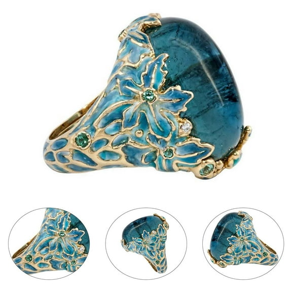 Xinyolin Decorative Eye-catching Anti-deform Elegant Flower Elements - Lady Ring for Daily Life