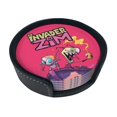 thumbnail image 2 of Invader Zim Round Coaster Set Of 6 Tabletop Protection Mats Leather Drink Cup Coasters Kitchen Coffee Decor, 2 of 8