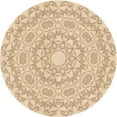 thumbnail image 1 of Ahgly Company Machine Washable Indoor Round Transitional Peru Brown Area Rugs, 3' Round, 1 of 7