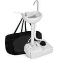 thumbnail image 3 of DWVO Portable Camping Sink With Rolling Wheels and Carry Bag Towel Holder & Soap Dispenser,Basin,17L Tank, White, 3 of 8