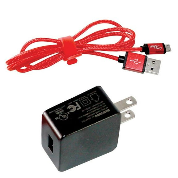 Clore Automotive Light-N-Carry Wall Charger Kit LNCMINI, LNC1241, LNC1341, LNC1541(microUSB cord)