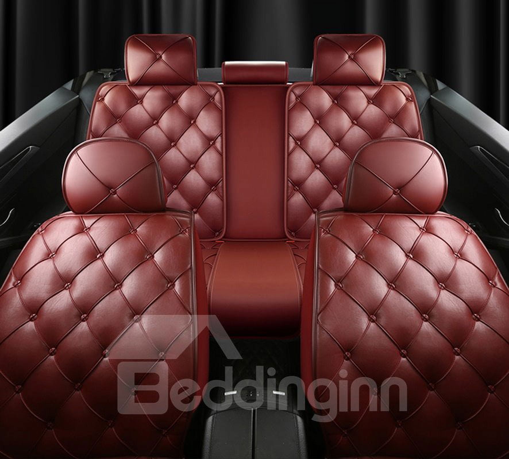 Business Style Color Block PU Universal Car Seat Cover - beddinginn.com