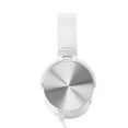 thumbnail image 5 of Over Ear Headphone Earphone Headset with Mic Wired Noise Cancellation Modern Metallic Design - White, 5 of 5