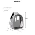thumbnail image 6 of HEYMKGO Cat Bag Pet Backpack Pet Travel Bag Large Capacity Backpack - Comfortable Shoulder Design, Breathable Mesh and Portable Travel [Cat≤13kg Dog≤10kg](Transparent + Grey), 6 of 9