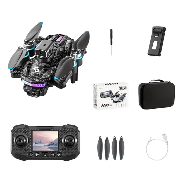 Hearth & Gear RC With Brushless Motor Foldable Design Aerial Photography Smart Obstacle Avoidance Remote Control Flying Machine For Adults Outdoor Adventure Big for Kids 8-12 for Toddlers 1-3 Cool