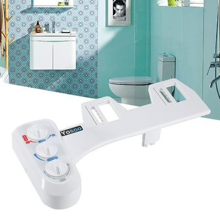 Moksha Hot/Cold Bidet Self Cleaning Dual Nozzle Toilet Attachment Spray Non-Electric Bathroom Seat Adjustable Water Pressure and Temperature