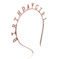thumbnail image 2 of Qarigey Diadema con letras para cumpleaños, tocado de estilo sencillo para chicas jóvenes, accesorios para fiestas en forma de letras, diademas para Accesorio para el cabello Oro rosa Qarigey AP008889-02B, 2 of 6