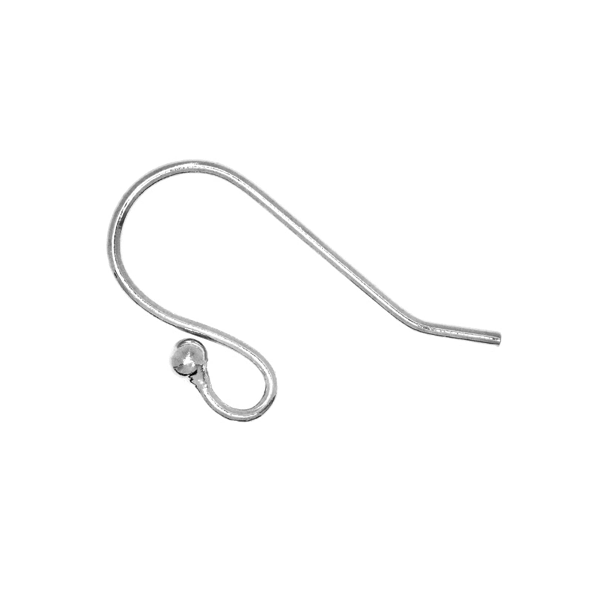 Cousin DIY Metal Ball Hook Earwires Silver Finish Set, 142 Pieces, Jewelry Clasps & Hooks