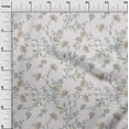thumbnail image 2 of oneOone Cotton Cambric White Fabric Leaves & Flower Florals Diy Clothing Quilting Fabric Prints Fabric By Yards 56 Inches Wide, 2 of 4